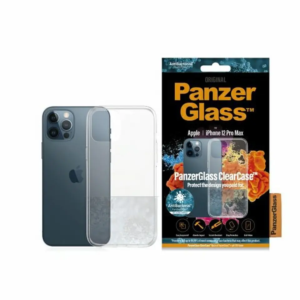 ⁨PanzerGlass ClearCase iPhone 12 Pro Max 6.7" Antibacterial clear⁩ at Wasserman.eu