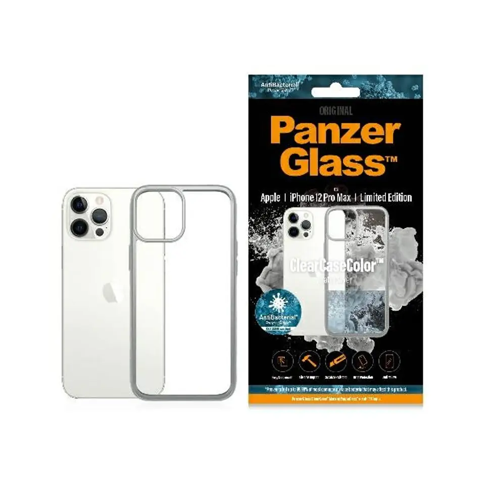 ⁨PanzerGlass ClearCase iPhone 12 Pro Max Satin Silver AB⁩ at Wasserman.eu