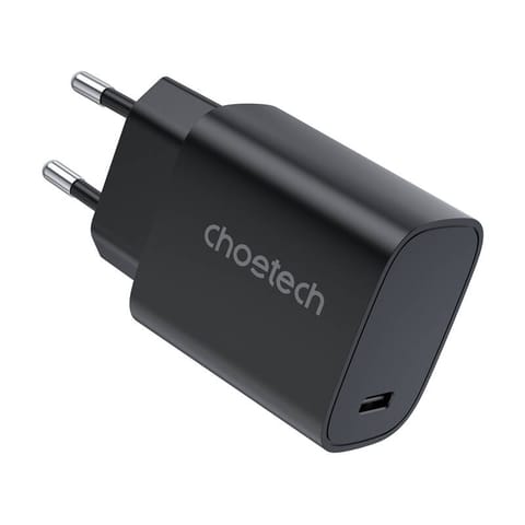 ⁨Ładowarka sieciowa Choetech Q5004 EU USB-C, 20W (czarna)⁩ w sklepie Wasserman.eu