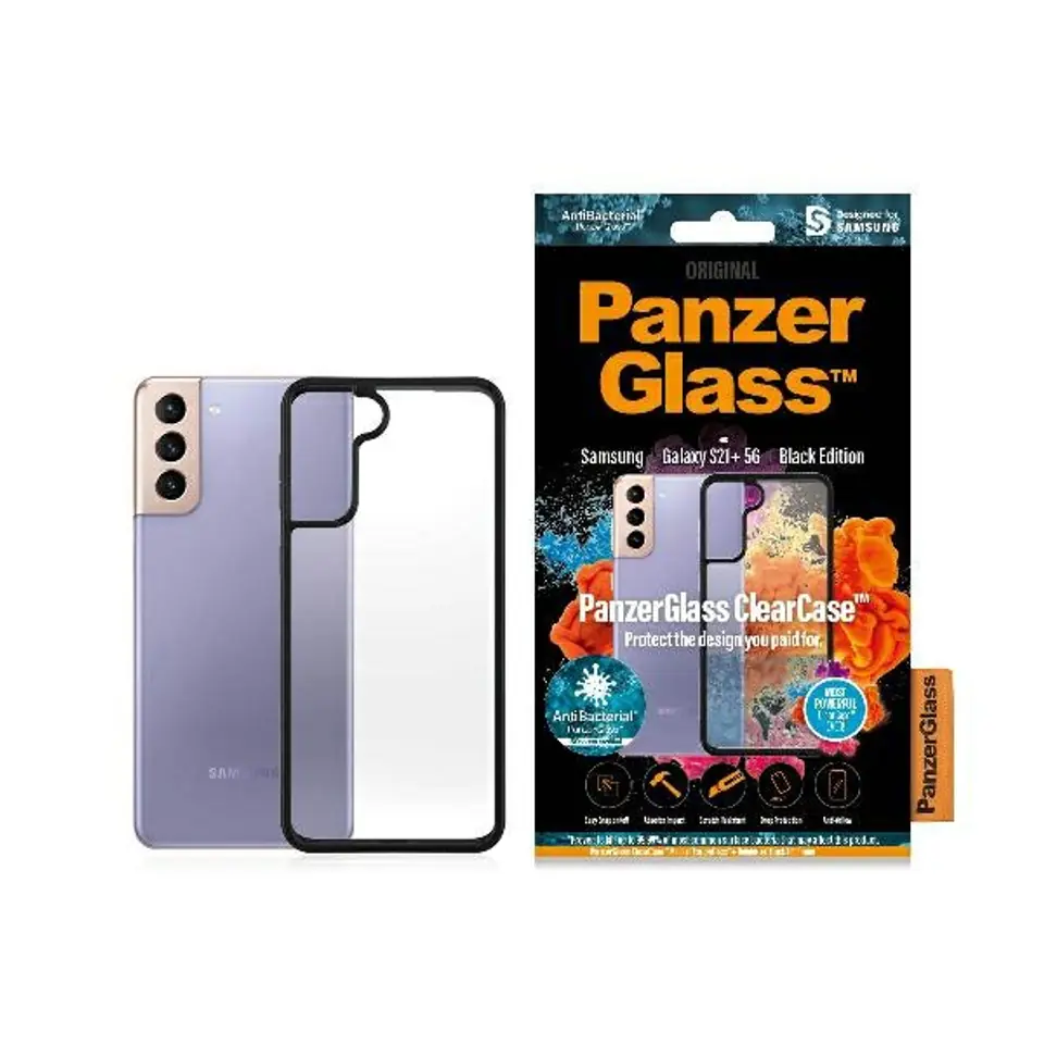 ⁨PanzerGlass ClearCase Samsung S21+ G996 black/black⁩ at Wasserman.eu