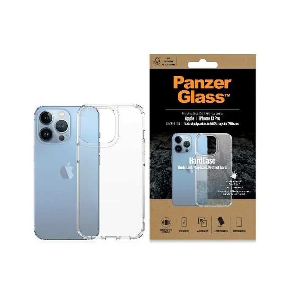 ⁨PanzerGlass HardCase iPhone 13 Pro 6.1" Antibacterial Military grade clear 0323⁩ at Wasserman.eu