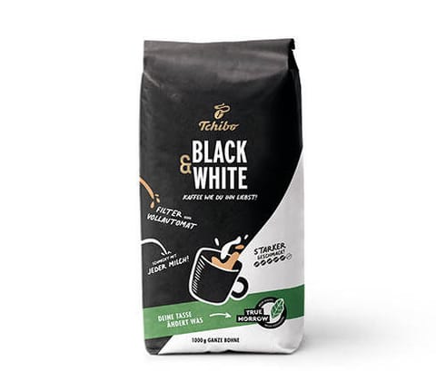 ⁨Tchibo Black & White Kawa Ziarnista 1 kg⁩ w sklepie Wasserman.eu