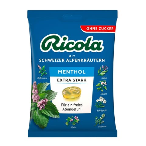Ricola Menthol Extra Stark Cukierki bez Cukru 75 g w sklepie Wasserman.eu