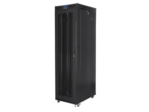 ⁨Standing rack cabinet 19 inches 47U 800x1000mm, perforated LCD doors (FLAT PACK) black⁩ at Wasserman.eu