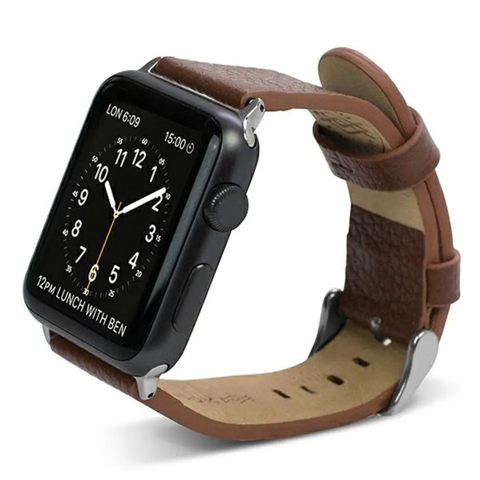 ⁨Pasek X-Doria Lux Apple Watch 38/41mm brązowy/brown 23820⁩ w sklepie Wasserman.eu