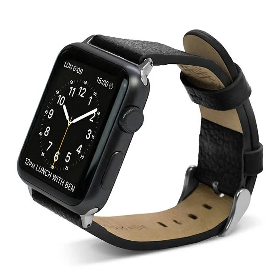 ⁨Pasek X-Doria Lux Apple Watch 38/41mm czarny/black 23821⁩ w sklepie Wasserman.eu