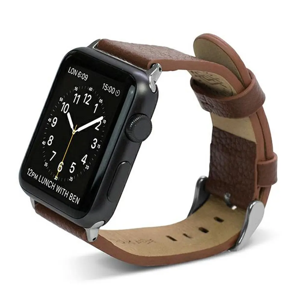 ⁨Pasek X-Doria Lux Apple Watch 42/45mm brązowy/brown 23819⁩ w sklepie Wasserman.eu