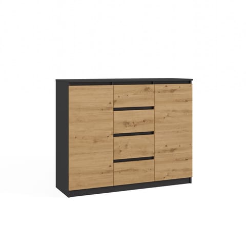 ⁨Komoda Malwa 2D4S 120 ANTRACYT DĄB ARTISAN⁩ w sklepie Wasserman.eu