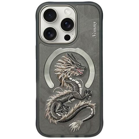 ⁨Etui Nimmy Dragon MagSafe do iPhone 16   Pro Max szary⁩ w sklepie Wasserman.eu