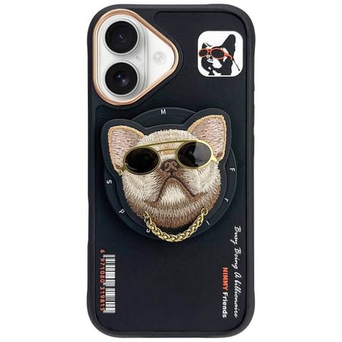 ⁨Etui Nimmy Glasses Cool Dog MagSafe do   iPhone 16 czarny⁩ w sklepie Wasserman.eu
