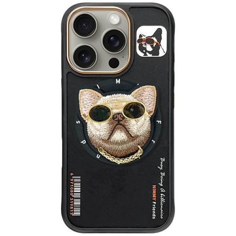 ⁨Etui Nimmy Glasses Cool Dog MagSafe do   iPhone 16 Pro Max czarny⁩ w sklepie Wasserman.eu