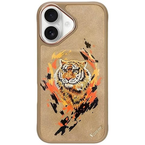 ⁨Etui Nimmy Tygrys MagSafe do iPhone 16   jasnobrązowy⁩ w sklepie Wasserman.eu