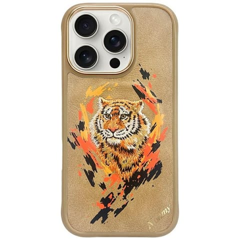 ⁨Etui Nimmy Tygrys MagSafe do iPhone 16   Pro Max jasnobrązowy⁩ w sklepie Wasserman.eu