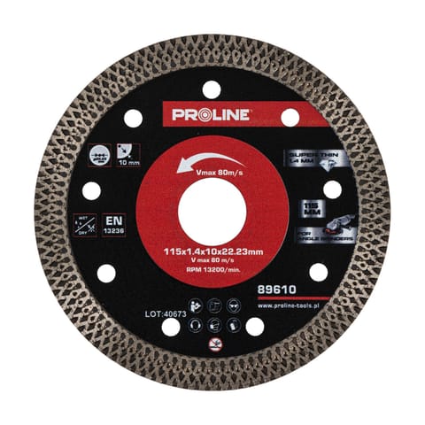 ⁨DIAMOND CUTTING DISC,THIN, 115*1.4*10*22.23,PROLINE⁩ at Wasserman.eu