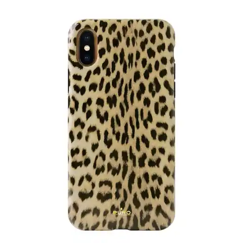 ⁨Puro Glam Leopard Cover iPhone Xs/X czarny/black Limited Edition IPCXCLEO1BLK⁩ w sklepie Wasserman.eu