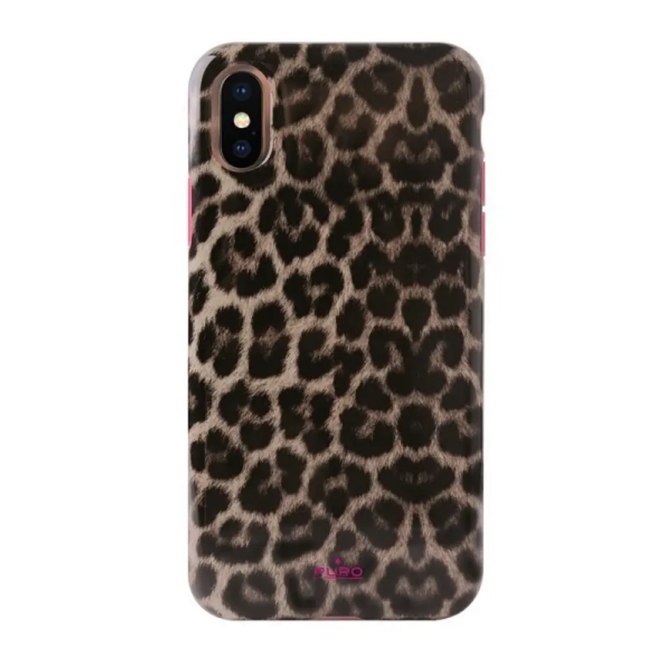 ⁨Puro Glam Leopard Cover iPhone Xs/X Pink/Pink Limited Edition IPCXCLEO2PNK⁩ at Wasserman.eu