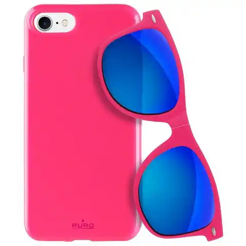 ⁨Puro Sunny Kit case iPhone 7/8 + glasses SE 2020 pink/pink IPC747SUNNYKIT1PNK⁩ at Wasserman.eu
