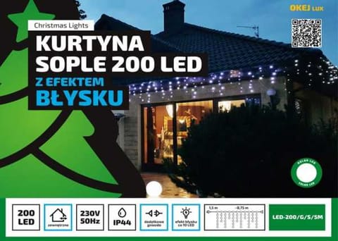 ⁨Kurtyna Sople LED 8,75 m 200 LED IP44⁩ w sklepie Wasserman.eu