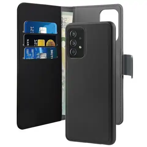 ⁨Puro Wallet Detachable Samsung A72 5G A726/A72 LTE A725 2w1 czarne/black SGA72BOOKC3BLK⁩ w sklepie Wasserman.eu