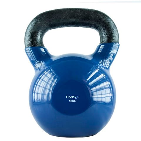 ⁨Kettlebell vinyl 16 kg navy blue HMS KNV16⁩ at Wasserman.eu