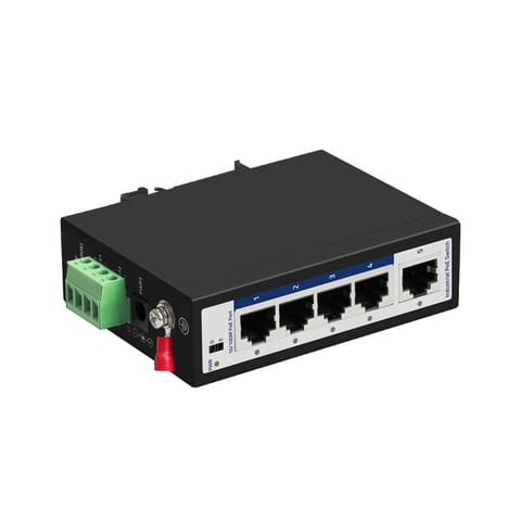 ⁨Przemysłowy Switch PoE 4x 10/100M + 1x RJ45 Uplink⁩ w sklepie Wasserman.eu