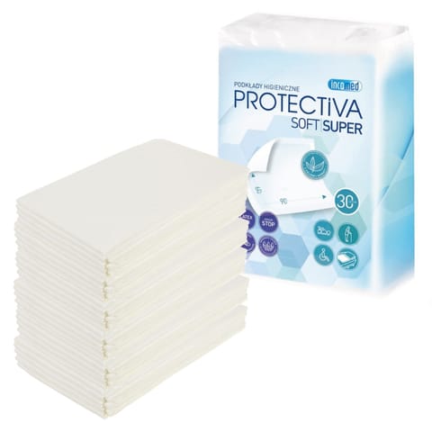 INCOMED PROTECTIVA SOFT SUPER 60 × 90cm Podkłady higieniczne jednorazowe, 30 szt. w sklepie Wasserman.eu