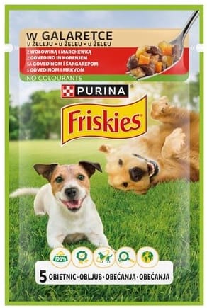 ⁨Friskies Dog Adult Wołowina i marchewka w galaretce saszetka 85g⁩ w sklepie Wasserman.eu