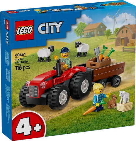 ⁨LEGO CITY Czerwony traktor z przyczepą i owcą 60461⁩ w sklepie Wasserman.eu