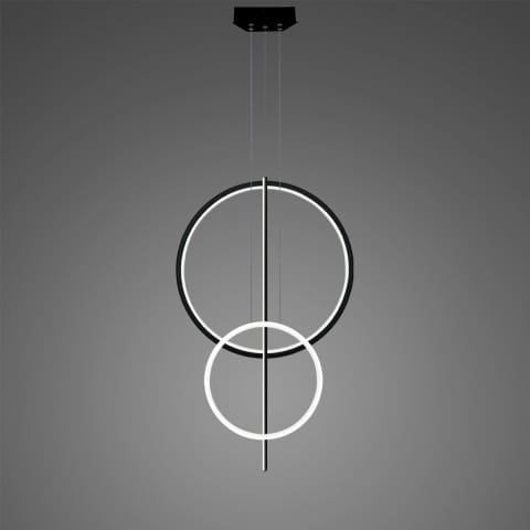 ⁨Lampa wisząca Linea No.5 60/40cm czarno biała 4k v2 (Barwa światła barwa dzienna, Kolor Czarny, Możliwość ściemniania nie)⁩ w sklepie Wasserman.eu