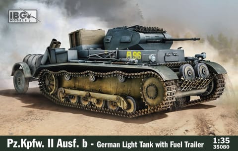 ⁨Model plastikowy Pz.Kpfw. II Ausf. b German Light Tank With fuel trailer⁩ w sklepie Wasserman.eu