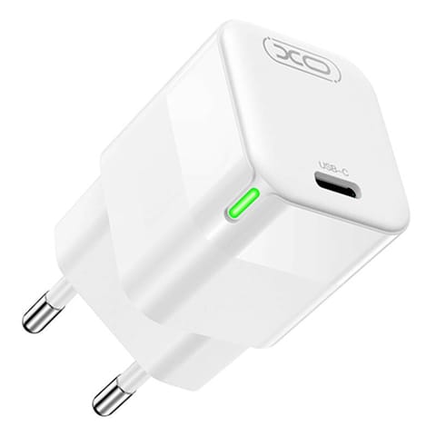 ⁨Ładowarka sieciowa XO CE06, 30W, USB-C (biała)⁩ w sklepie Wasserman.eu