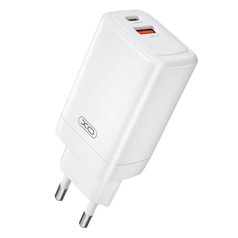 ⁨Ładowarka sieciowa XO CE17, 65W, 1x USB-C, 1x USB-A⁩ w sklepie Wasserman.eu