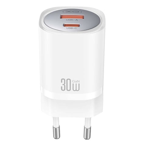 ⁨Ładowarka sieciowa XO CE21, 30W, GaN, 1x USB-C, 1x USB-A⁩ w sklepie Wasserman.eu