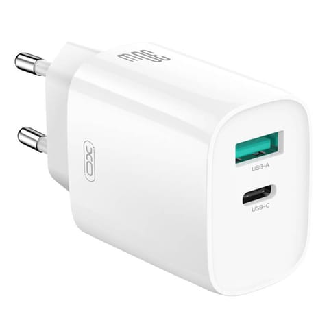 ⁨Ładowarka sieciowa XO CE30, 30W, 1x USB-C, 1x USB-A⁩ w sklepie Wasserman.eu