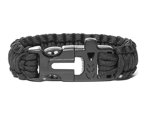 ⁨Bransoletka paracord 3w1 CZARNA⁩ w sklepie Wasserman.eu