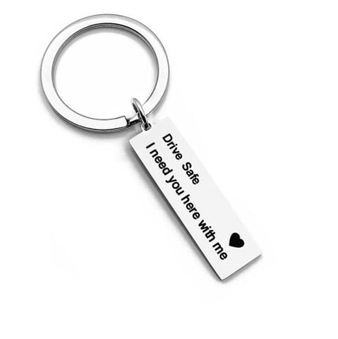 ⁨Key ring with Drive Safe sign⁩ at Wasserman.eu