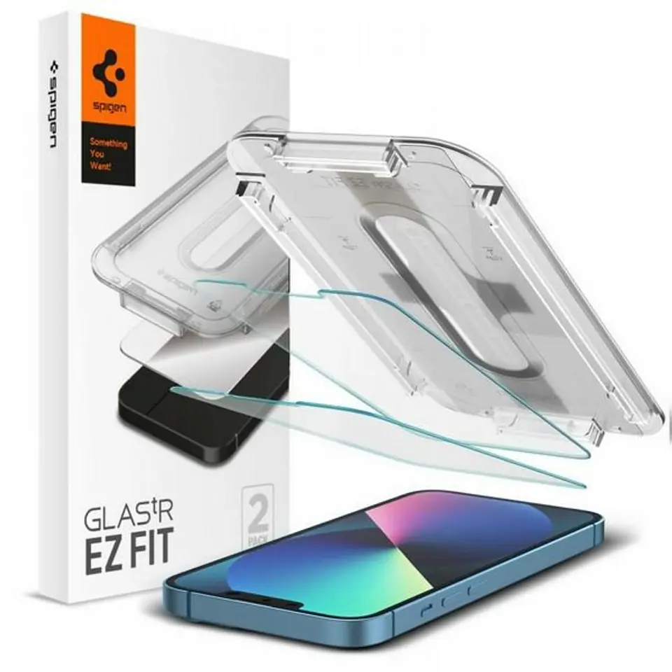 ⁨Spigen Glas.TR iPhone 13/13 Pro 6,1" 2-Pack "EZ FIT" AGL03385 szkło hartowane⁩ w sklepie Wasserman.eu