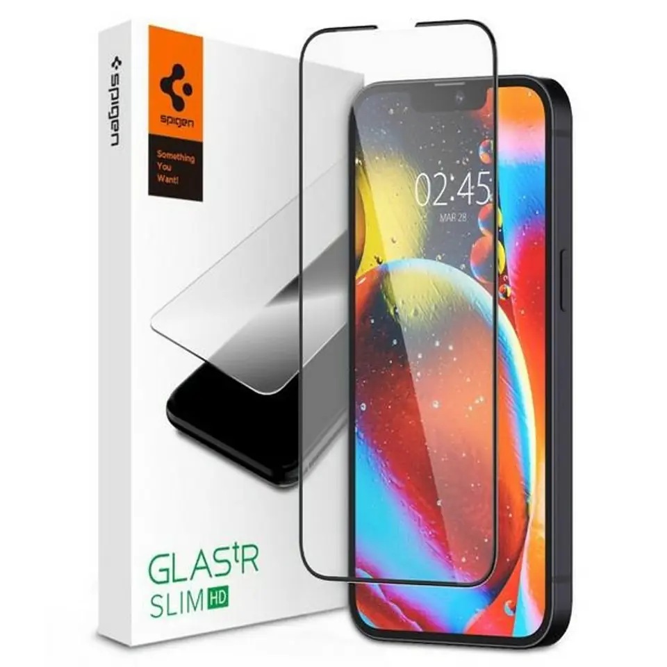 ⁨Spigen Glass FC iPhone 13/13 Pro Tempered Glass Black Frame AGL03392⁩ at Wasserman.eu