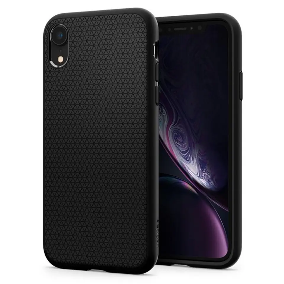 ⁨Spigen Liquid Air iPhone Xr czarny/black 064CS24872⁩ w sklepie Wasserman.eu