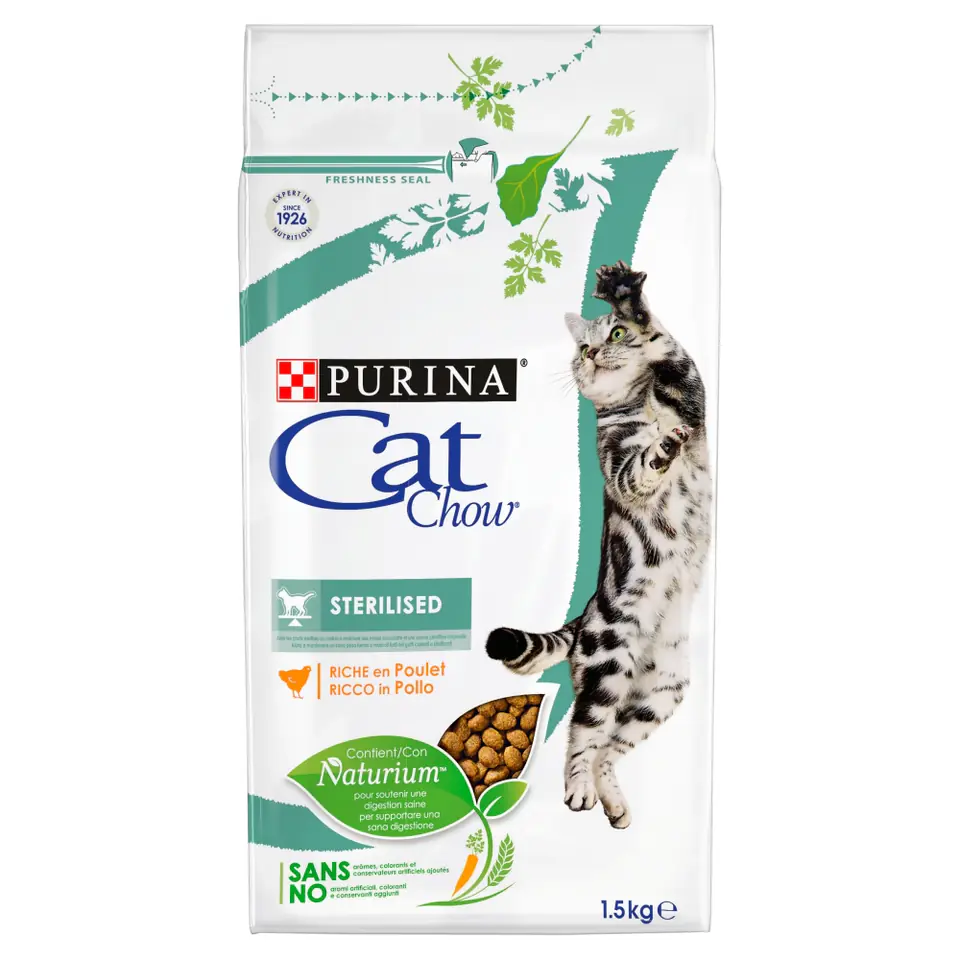 ⁨PURINA CAT CHOW SPECIAL CARE Sterilized Bogata w kurczaka 1,5kg⁩ w sklepie Wasserman.eu