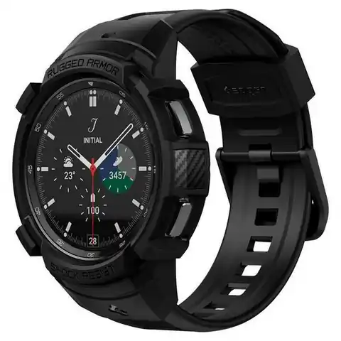 ⁨Spigen Rugged Armor Pro Samsung Watch 4 CLASSIC 46mm black/black ACS03832⁩ at Wasserman.eu