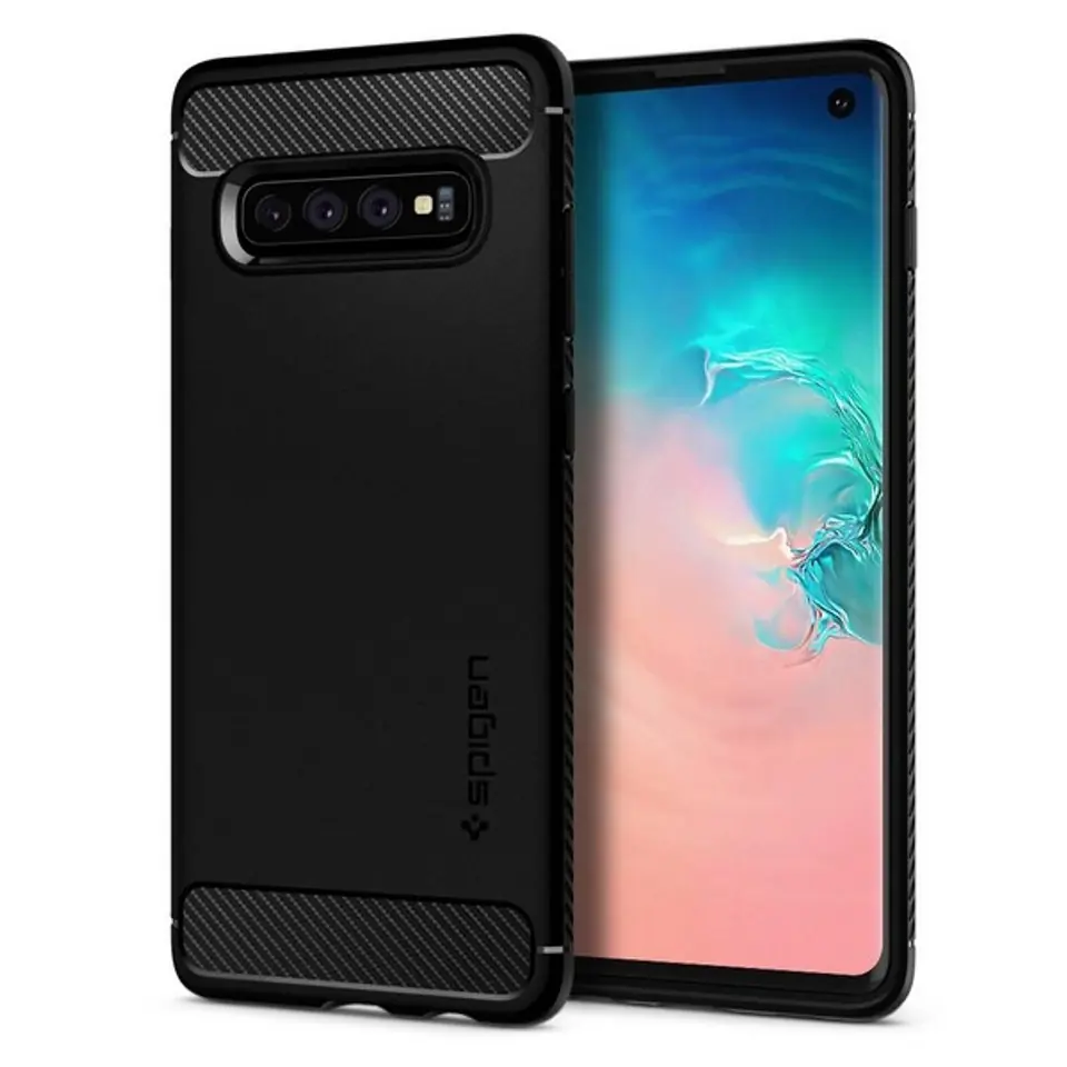 ⁨Spigen Rugged Armor Samsung G973 S10 czarny/black matte 605CS25800⁩ w sklepie Wasserman.eu