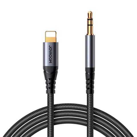 ⁨Kabel audio lightning do mini jack 3,5mm AUX Joyroom SY-A06, 1,2m (czarny)⁩ w sklepie Wasserman.eu