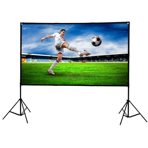 ⁨EXTRALINK FOLDABLE PROJECTION SCREEN 84" 16:9, 186x105cm, WHITE, WITH STAND, PSF-84⁩ w sklepie Wasserman.eu