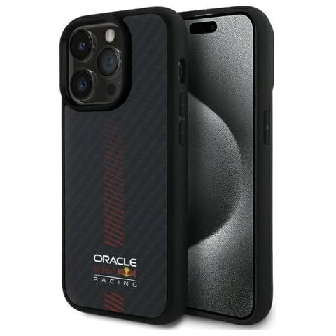 ⁨Red Bull RBHMP14L24CFGSMK iPhone 14 Pro  6.1" hardcase czarny/black Carbon Fiber Power Bar MagSafe⁩ w sklepie Wasserman.eu