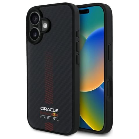 ⁨Red Bull RBHMP16M24CFGSMK iPhone 16 Plus  6.7" hardcase czarny/black Carbon Fiber Power Bar MagSafe⁩ w sklepie Wasserman.eu