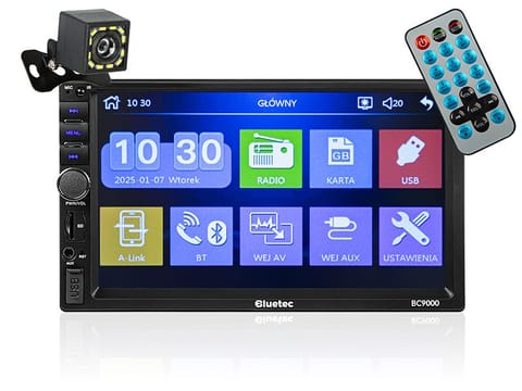 ⁨Radio BLUETEC BC9000 2DIN 7" kamera⁩ w sklepie Wasserman.eu