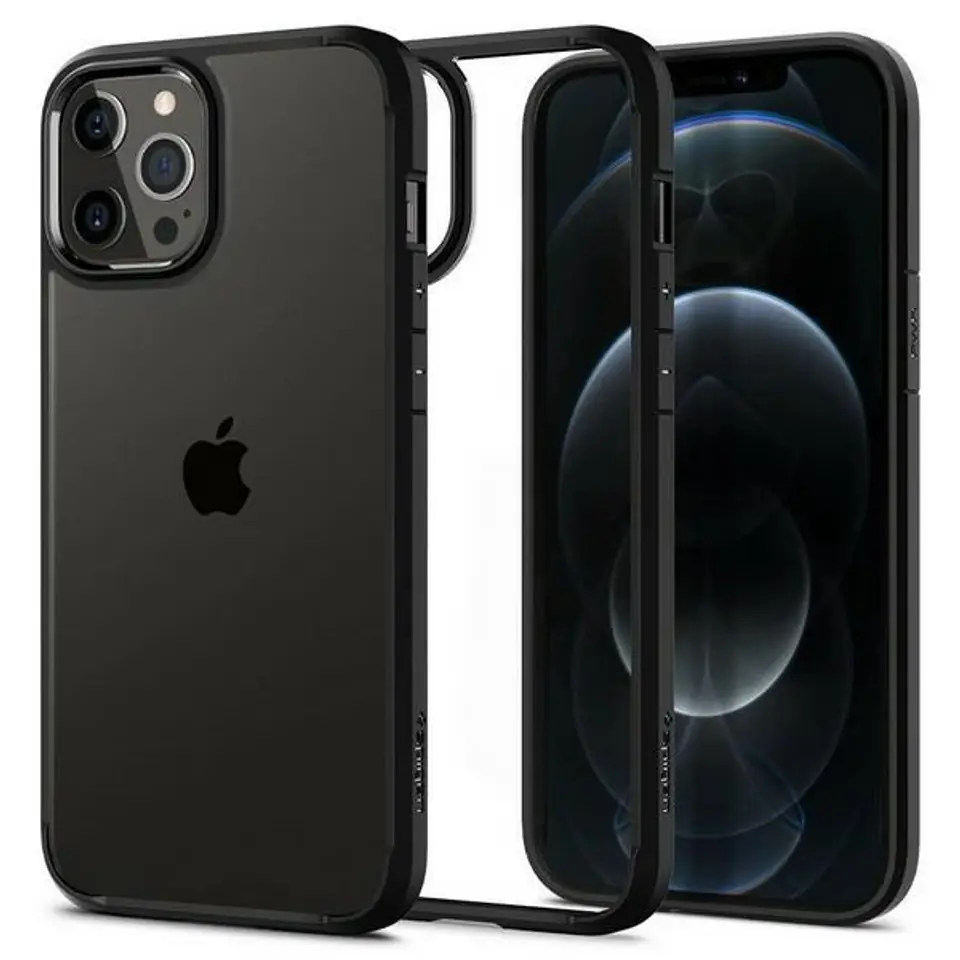 ⁨Spigen Ultra Hybrid iPhone 12/12 Pro 6,1" black/black matte ACS01703⁩ at Wasserman.eu