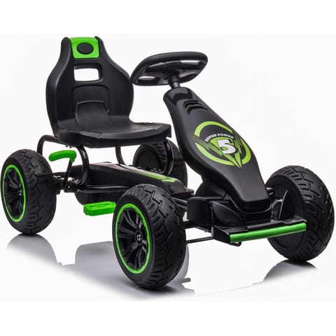 ⁨GOKART AUTO NA PEDAŁY ENERO 18 CZARNO ZIELONY⁩ w sklepie Wasserman.eu