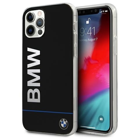 BMW Case BMHCP12MPCUBBK iPhone 12/12 Pro 6,1" black/black hardcase Signature Printed Logo at Wasserman.eu